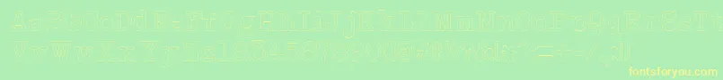 Подробнее о шрифте NeobulletinOutline Шрифт NeobulletinOutline – жёлтые шрифты на зелёном фоне