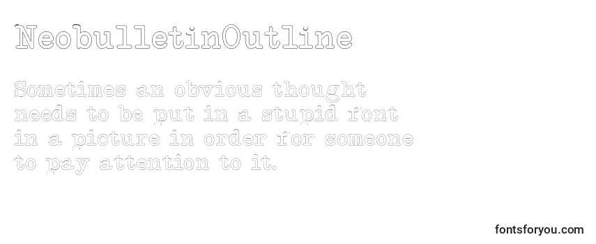 Обзор шрифта NeobulletinOutline