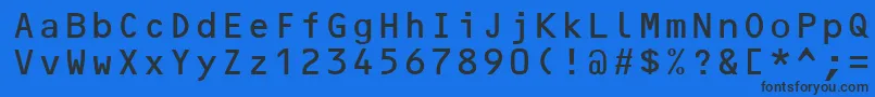 Ocr2Ssi Font – Black Fonts on Blue Background