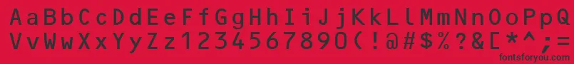 Ocr2Ssi Font – Black Fonts on Red Background