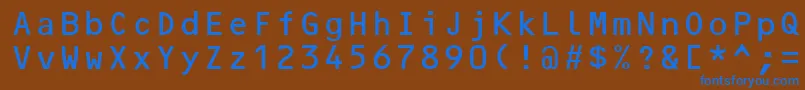 Ocr2Ssi Font – Blue Fonts on Brown Background