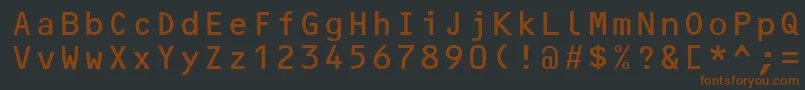 Fonte Ocr2Ssi – fontes marrons em um fundo preto