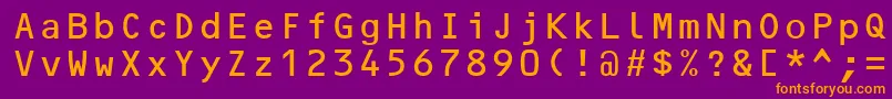 フォントOcr2Ssi – 紫色の背景にオレンジのフォント