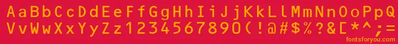 Ocr2Ssi Font – Orange Fonts on Red Background