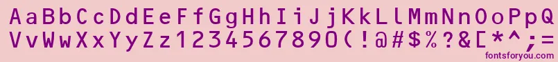 Czcionka Ocr2Ssi – fioletowe czcionki na różowym tle