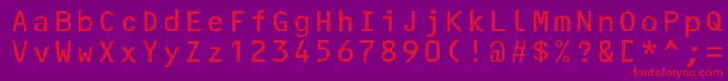 Ocr2Ssi Font – Red Fonts on Purple Background