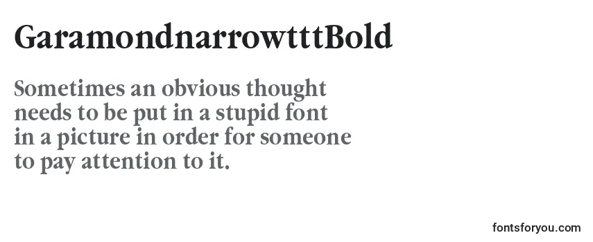 GaramondnarrowtttBold フォントのレビュー