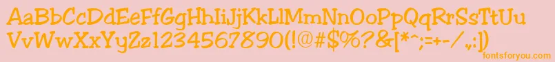 JesterRegular Font – Orange Fonts on Pink Background