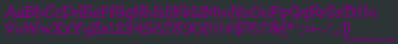 Czcionka JesterRegular – fioletowe czcionki na czarnym tle