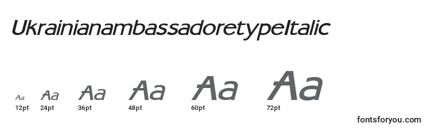 UkrainianambassadoretypeItalic Font Sizes