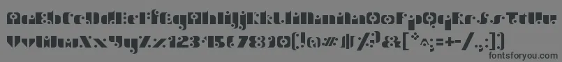 StencilFunk-fontti – mustat fontit harmaalla taustalla