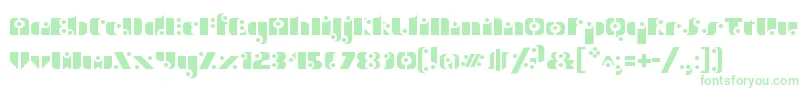 StencilFunk Font – Green Fonts on White Background