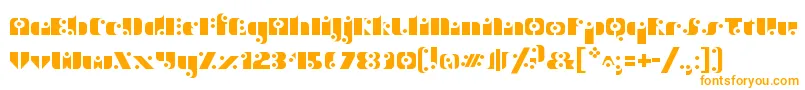 StencilFunk Font – Orange Fonts on White Background