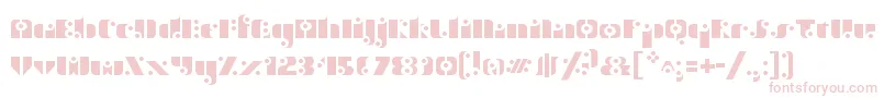 StencilFunk Font – Pink Fonts on White Background