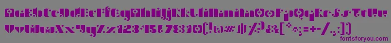 StencilFunk-fontti – violetit fontit harmaalla taustalla