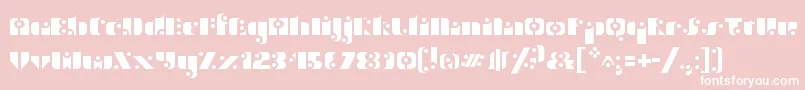 StencilFunk Font – White Fonts on Pink Background