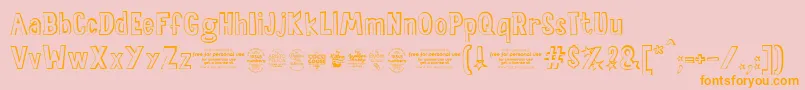 Saladefiestas ffy Font – Orange Fonts on Pink Background