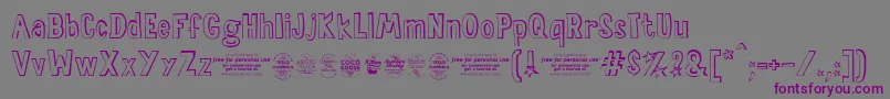 Saladefiestas ffy Font – Purple Fonts on Gray Background