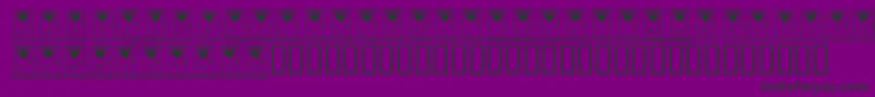 KrHomeIsWhereTheHeartIs-Schriftart – Schwarze Schriften auf violettem Hintergrund