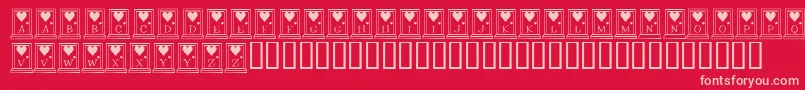 KrHomeIsWhereTheHeartIs Font – Pink Fonts on Red Background