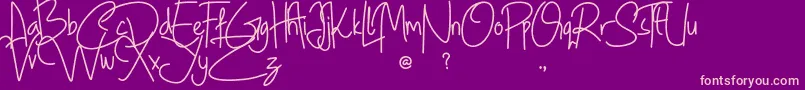 Geovana Font – Pink Fonts on Purple Background