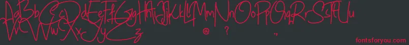 Geovana Font – Red Fonts on Black Background