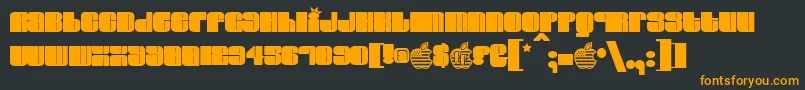 Elvis ffy Font – Orange Fonts on Black Background