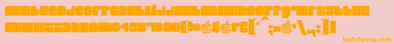 Elvis ffy Font – Orange Fonts on Pink Background