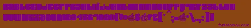 Elvis ffy Font – Purple Fonts on Brown Background