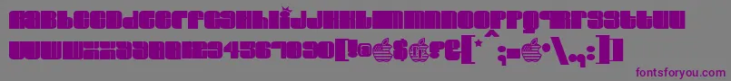 Elvis ffy Font – Purple Fonts on Gray Background