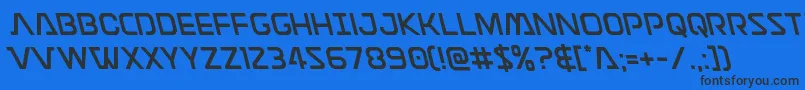 Discotechialeft Font – Black Fonts on Blue Background