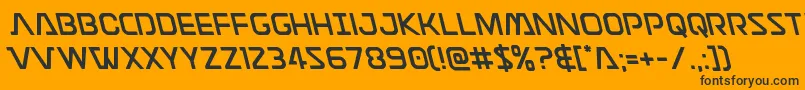 Discotechialeft Font – Black Fonts on Orange Background