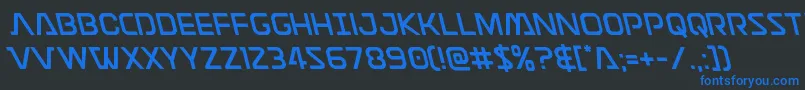 Discotechialeft Font – Blue Fonts on Black Background