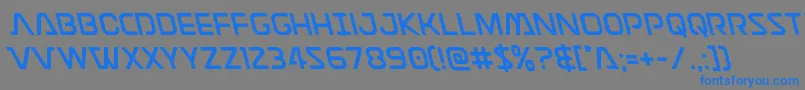 Discotechialeft Font – Blue Fonts on Gray Background