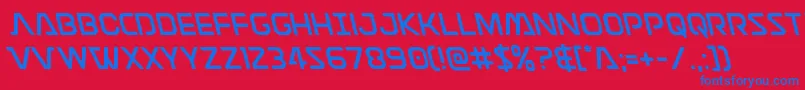 Шрифт Discotechialeft – синие шрифты на красном фоне