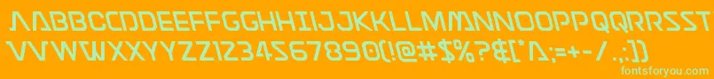 Discotechialeft Font – Green Fonts on Orange Background