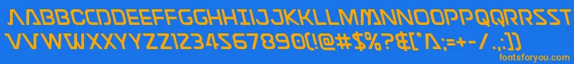 Discotechialeft Font – Orange Fonts on Blue Background