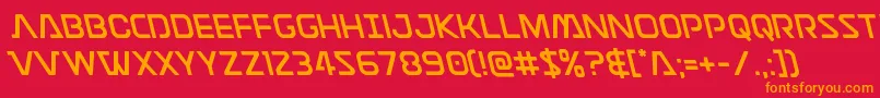 Discotechialeft Font – Orange Fonts on Red Background