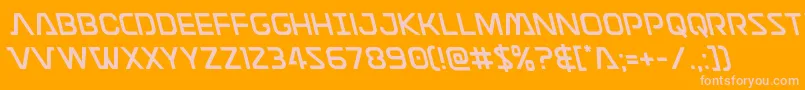 Discotechialeft-fontti – vaaleanpunaiset fontit oranssilla taustalla