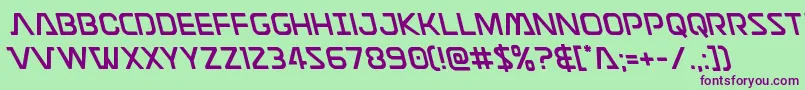 Discotechialeft Font – Purple Fonts on Green Background