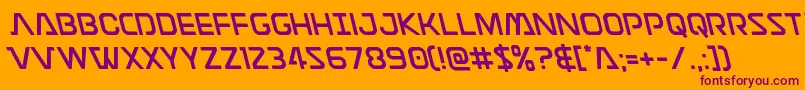 Discotechialeft Font – Purple Fonts on Orange Background