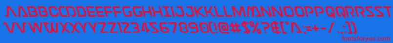Discotechialeft Font – Red Fonts on Blue Background