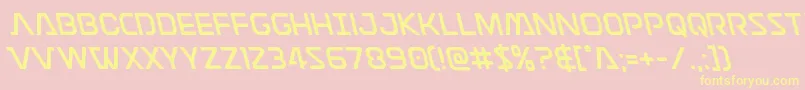 Discotechialeft Font – Yellow Fonts on Pink Background