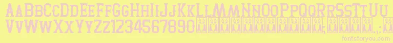 TwoPeaks Font – Pink Fonts on Yellow Background