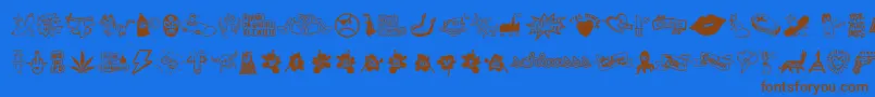WcSchlaasssClassic Font – Brown Fonts on Blue Background