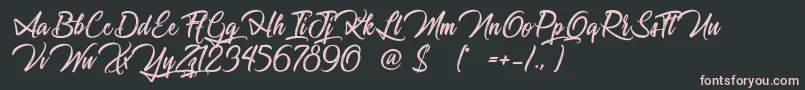 JourneyToThailand Font – Pink Fonts on Black Background