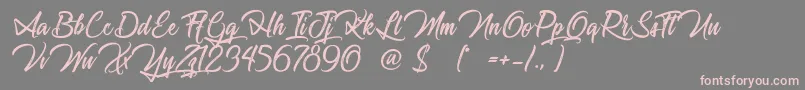 JourneyToThailand Font – Pink Fonts on Gray Background