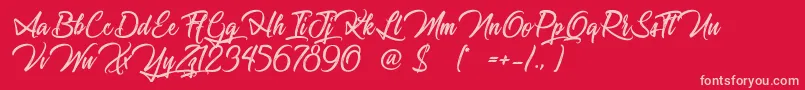 JourneyToThailand Font – Pink Fonts on Red Background