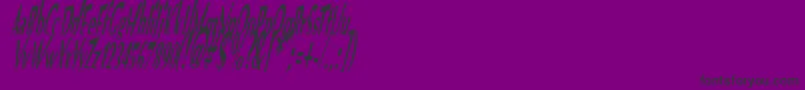 VtcOptikaRegularItalic-Schriftart – Schwarze Schriften auf violettem Hintergrund