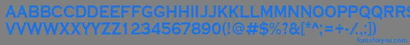 フォントACoppergothtitulBold – 灰色の背景に青い文字